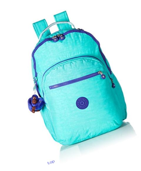 Seoul L Solid Backpack With Contrast Trim Backpack, Breezy Turquoise, One Size