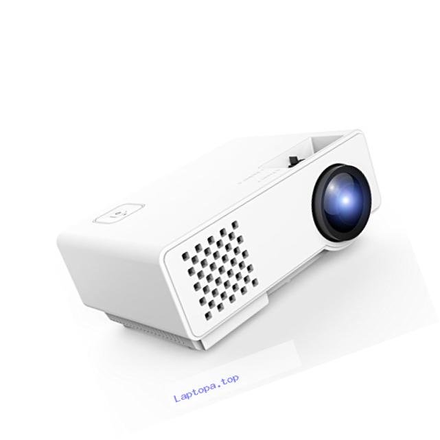 DBPOWER RD-810 LED Portable Projector, Multimedia Home Theater Video Projector Supporting 1080P with HDMI USB VGA AV for Home Cinema, TV, Laptop, Game, iPhone, Android, Smartphone, 1200 lm