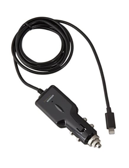 AmazonBasics Apple Certified Lightning Car Charger for iPhone, iPad and iPod - 5 Feet (1.5 Meters)
