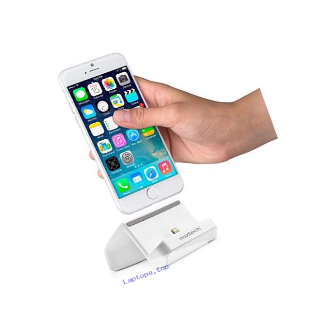 Naztech MFi Super Dock iPhone Desktop Charge and Sync Docking Station for iPhone 7/7 Plus, SE, 6s/6s Plus, 6/6 Plus (White)