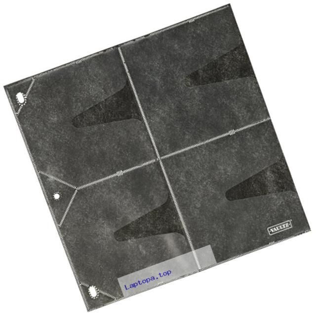 Vaultz CD Binder Pages, 8 CD Capacity per Sheet, 25 Sheets per Box, Clear and Black (VZ01401)